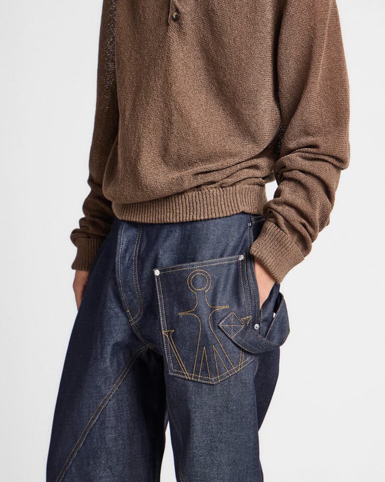 Twisted Workwear Denim Jeans In Indigo
